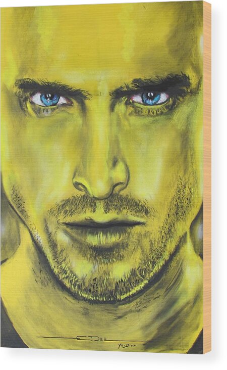 Jesse Pinkman Wood Print featuring the drawing Pinkman - Breaking Bad by Eric Dee