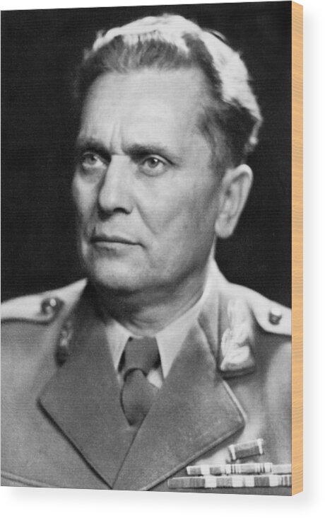 1940's Wood Print featuring the photograph Portrait Of Marshal Tito by Underwood Archives