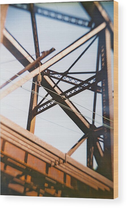 Recesky Wood Print featuring the photograph Recesky - Whitford Railroad Bridge 2 by Richard Reeve