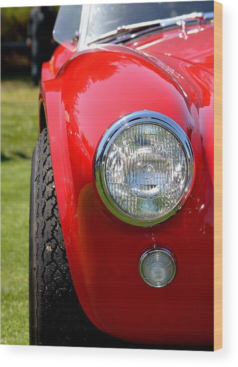 Car Wood Print featuring the photograph Red AC Cobra by Dean Ferreira