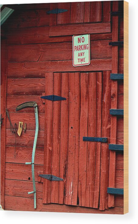 Barn Wood Print featuring the photograph Red Barn Door 003 by George Bostian