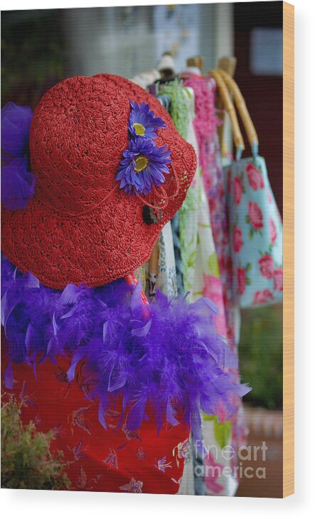 Boa Wood Print featuring the photograph Red Hat Society by Amy Cicconi
