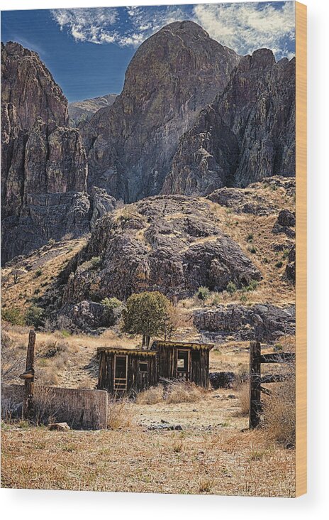 Desert Mountains Wood Print featuring the photograph Safe Haven by Betty Depee
