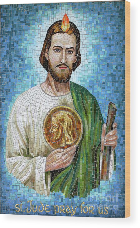 Saint Jude Wood Print featuring the photograph Saint Jude Mosaic by William Kuta