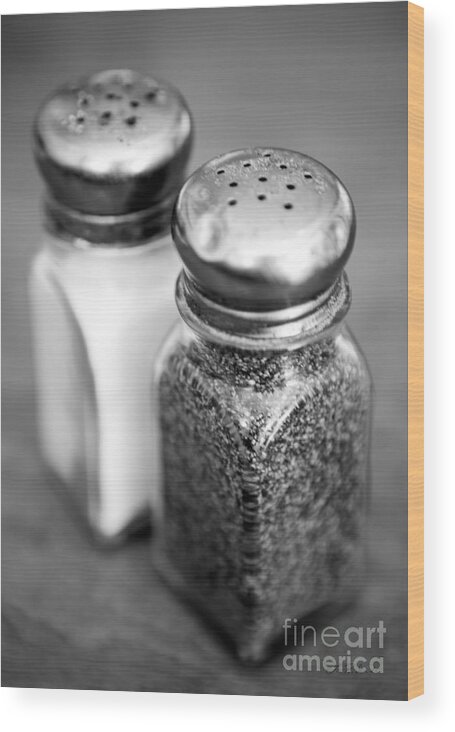 Iris Holzer Richardson Wood Print featuring the photograph Salt and Pepper Shaker by Iris Richardson