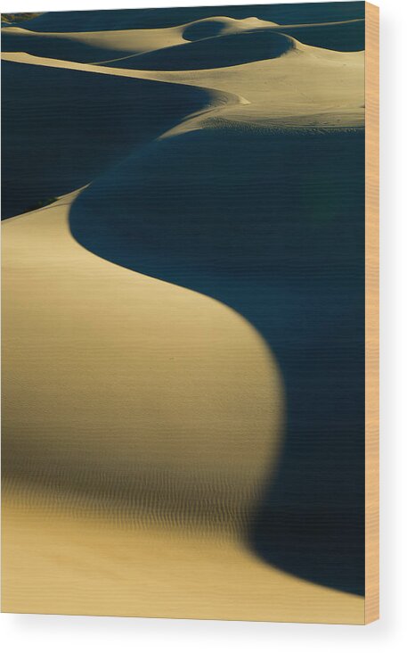Landscape Wood Print featuring the photograph Sand Dunes Abstract by Jonathan Nguyen
