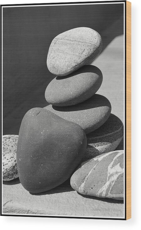 Rock Wood Print featuring the photograph Shapes of Life by Kathy Barney