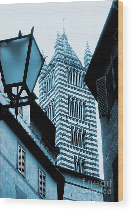 Travel Wood Print featuring the photograph Siena Blue by Anna and Sergey