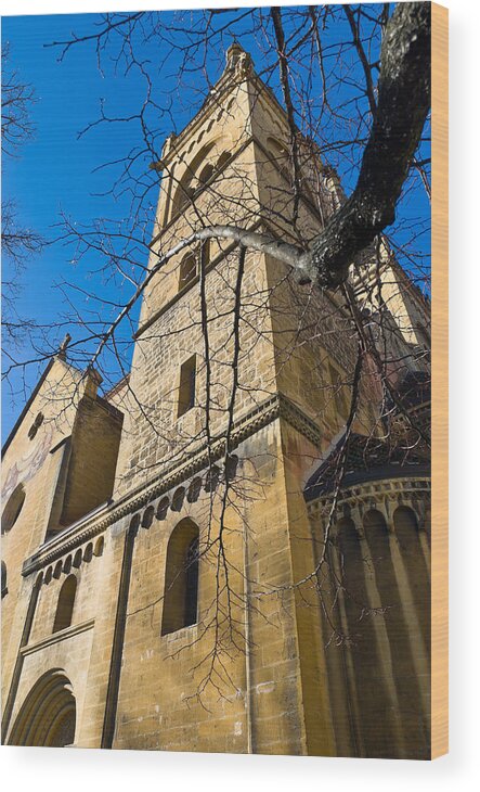 01 - Colors Wood Print featuring the photograph Southern bell tower by Charles Lupica