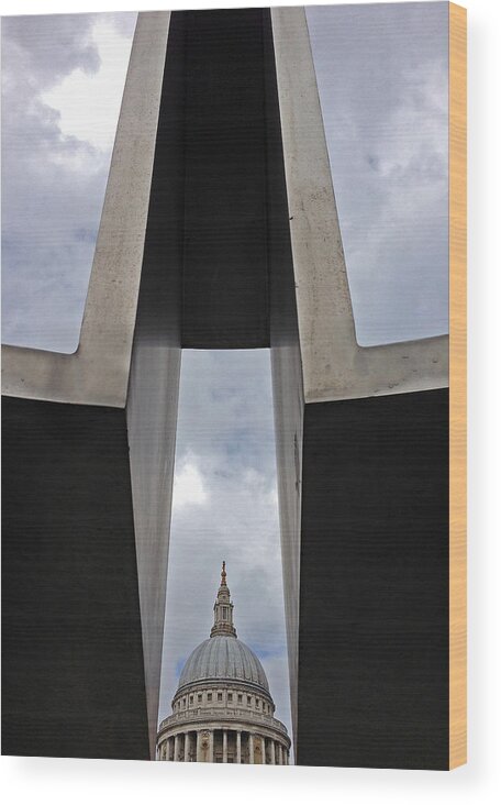 St.peters Cathedral Wood Print featuring the photograph St. Pauls Cathedral by Kate Gibson Oswald
