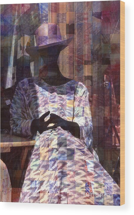 Cities Wood Print featuring the photograph surreal urban mannequin - Incognito by Sharon Hudson