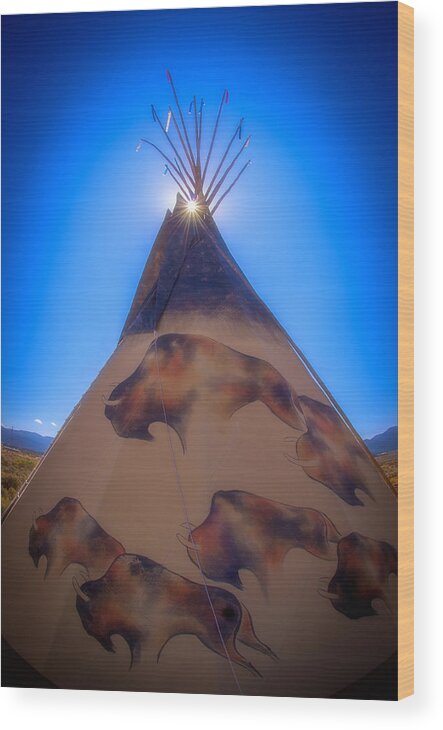 New Mexico Wood Print featuring the photograph Teepee by Joye Ardyn Durham
