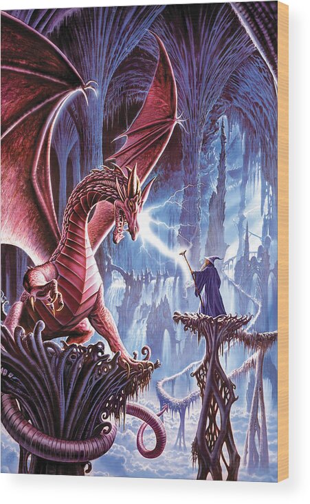 Steve Crisp Wood Print featuring the photograph The dragons lair by MGL Meiklejohn Graphics Licensing