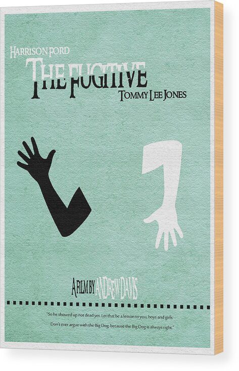 The Fugitive Wood Print featuring the digital art The Fugitive by Inspirowl Design
