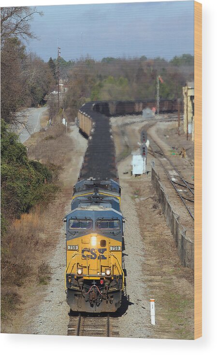 Csx Wood Print featuring the photograph The Heat of a Passing Train by Joseph C Hinson