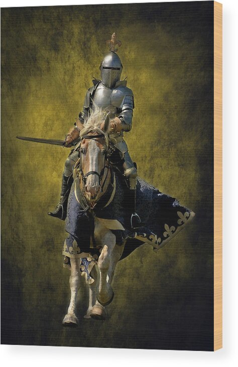 Knight Wood Print featuring the photograph The Hero by Liz Mackney