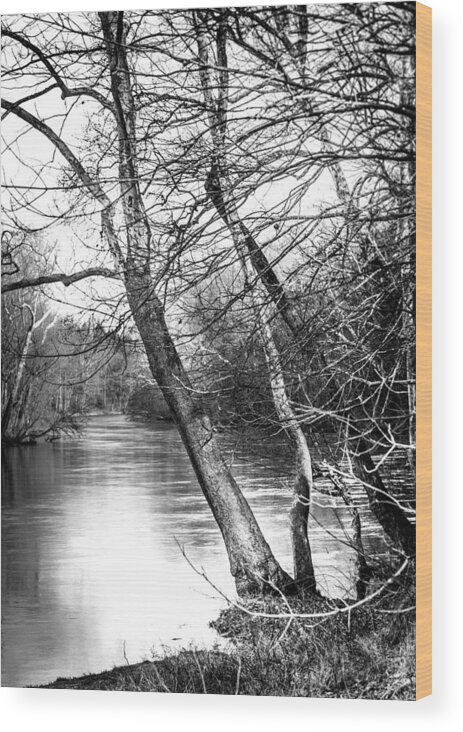 The Lazy River Wood Print featuring the photograph The Lazy River by Karen Wiles