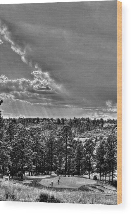 The Ridge Wood Print featuring the photograph The Ridge Golf Course by Ron White