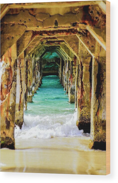 Waterscapes Wood Print featuring the photograph Tranquility Below by Karen Wiles