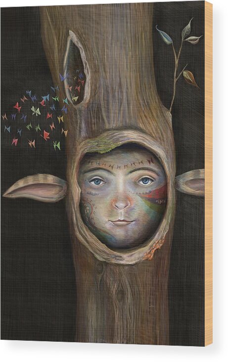 Tree Wood Print featuring the digital art Tree Life by Catherine Swenson