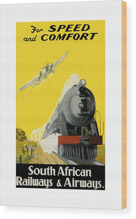 Railroad Wood Print featuring the photograph Vintage Railroad Ad 1939 by Andrew Fare