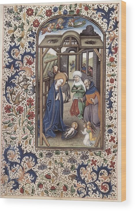 Vertical Wood Print featuring the photograph Vrelantwillem 1410-1481. Book Of Hours by Everett