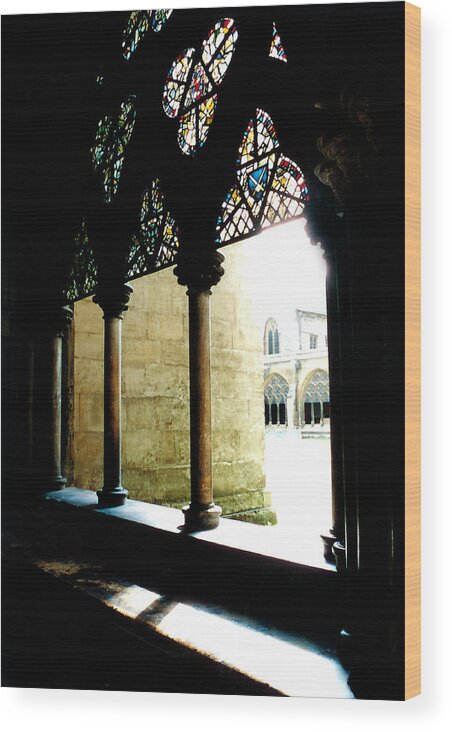 Westminster Abbey Wood Print featuring the photograph Westminster Abbey Courtyard by Kathryn McBride