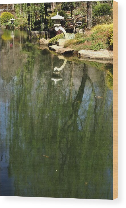Weeping Willow Wood Print featuring the photograph Willow Reflection 2 by George Taylor