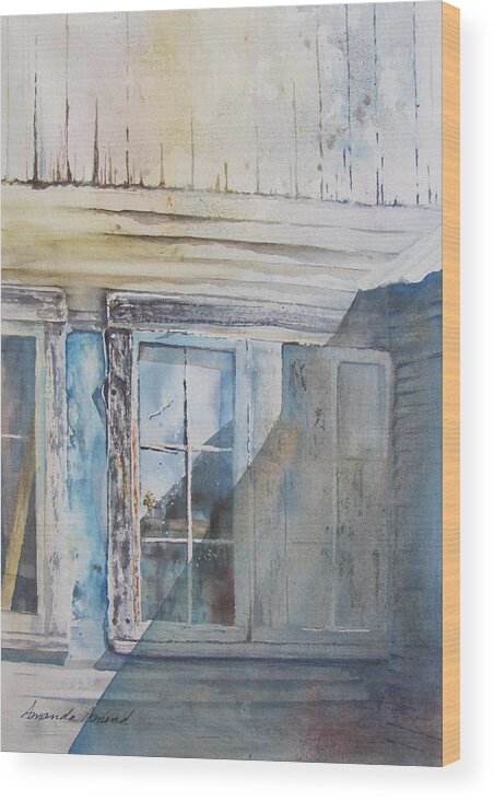 Windows Wood Print featuring the painting Windows by Amanda Amend