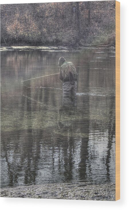 Trout Wood Print featuring the photograph Working the Pool by Al Griffin