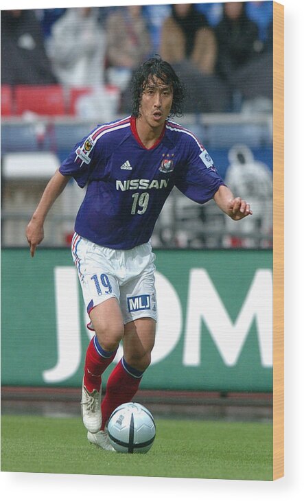 International Stadium Yokohama Wood Print featuring the photograph Yokohama F. Marinos v Urawa Red Diamonds - J.League 2005 by Etsuo Hara