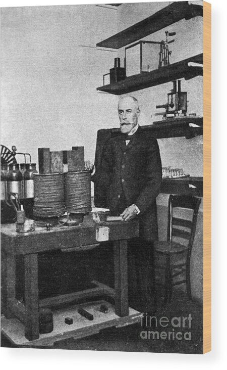 Science Wood Print featuring the Henri Becquerel, French Physicist #1 by Science Source