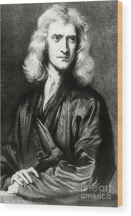 Science Wood Print featuring the photograph Isaac Newton, English Polymath #3 by Science Source