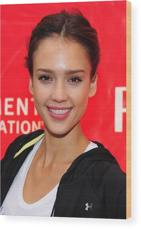 Jessica Alba Wood Print featuring the photograph Jessica Alba At A Public Appearance #3 by Everett