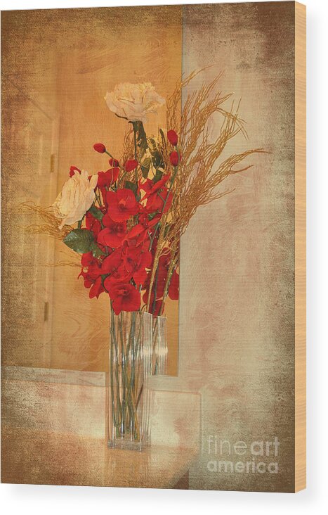 Still Life Wood Print featuring the photograph A Rose By Any Other Name by Kathy Baccari