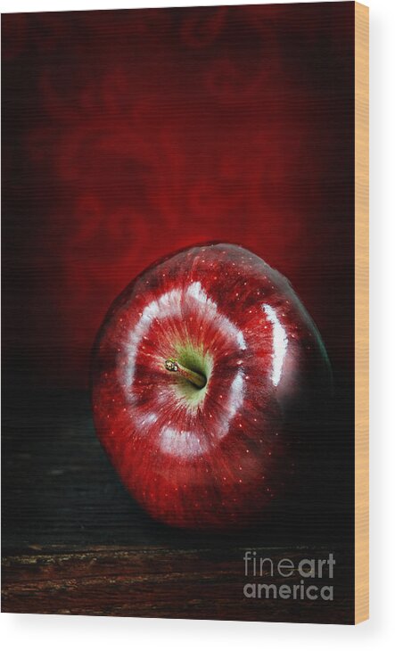 Apple Wood Print featuring the photograph Apple by HD Connelly