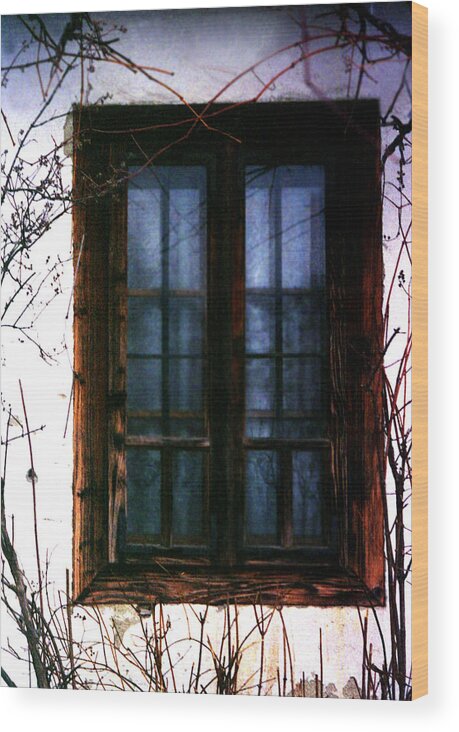 Ancient Wood Print featuring the photograph Blue window by Emanuel Tanjala