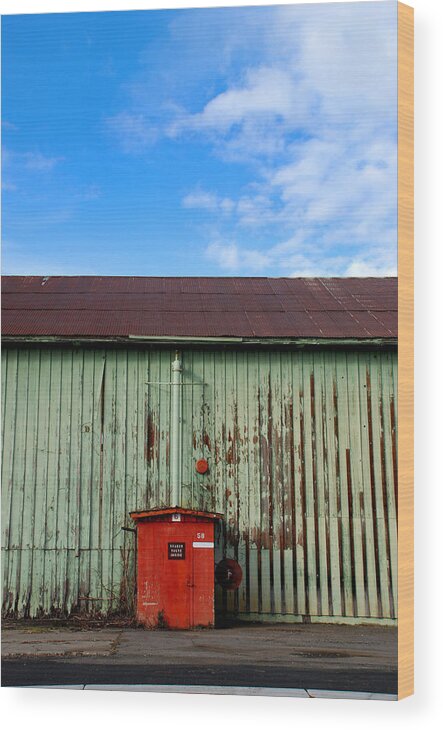 Buildings Wood Print featuring the photograph Building series - Red Shack by Kathleen Grace