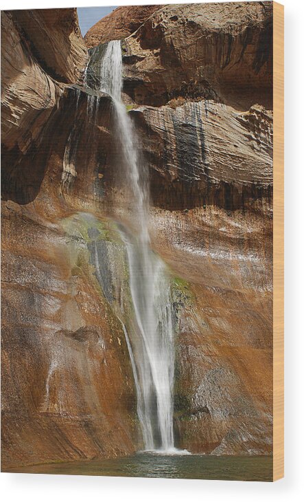 Calf Creek Wood Print featuring the photograph Calf Creek Falls by Melany Sarafis