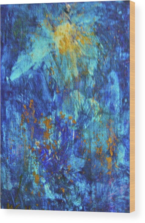 Abstract Art Wood Print featuring the painting Celebration 2 by Mary Sullivan