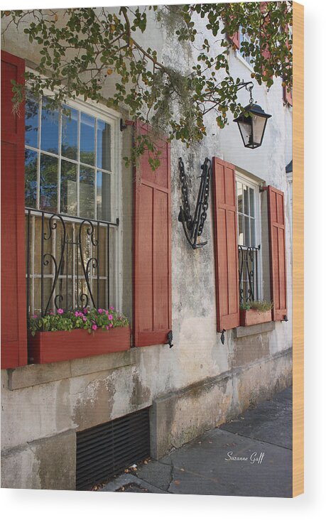 French Quarter Wood Print featuring the photograph Charleston French Quarter by Suzanne Gaff