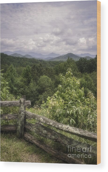 Mountains Wood Print featuring the photograph Clouds Over the Mountains by David Waldrop
