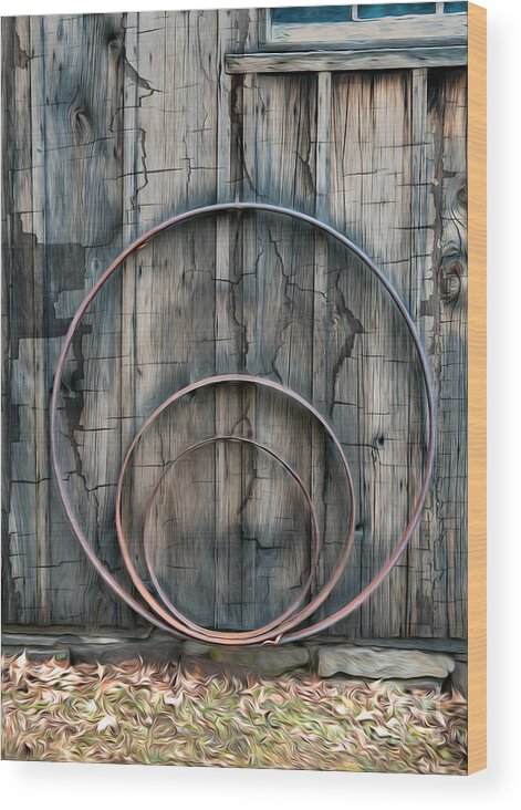 Country Wood Print featuring the photograph Country Rings by Susan Candelario
