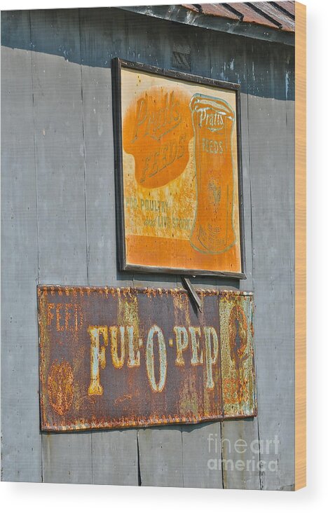 Sign Wood Print featuring the photograph Don't Feel It by Jim Simak