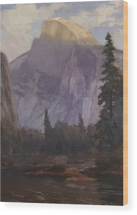 C19th Wood Print featuring the painting Half Dome by Christian Jorgensen