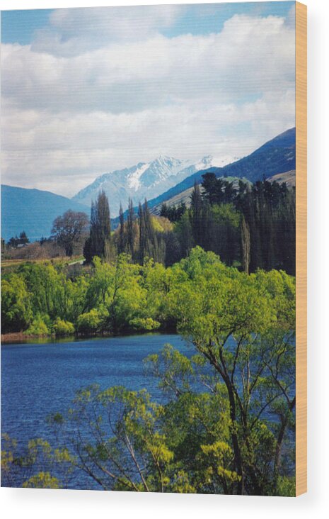 New Zealand Wood Print featuring the photograph Lake Hayes by Jackie Sherwood