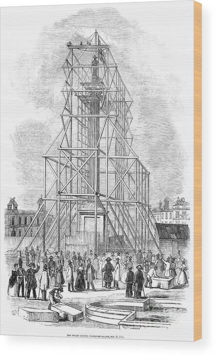 1843 Wood Print featuring the photograph London: Nelson Column, 1845 by Granger