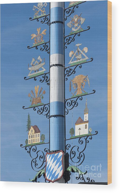 Bavaria Wood Print featuring the photograph Maypole by Andrew Michael