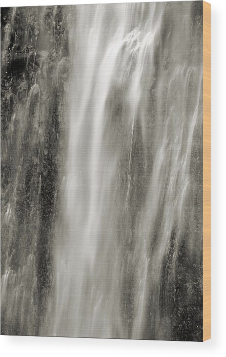 Waterfall Wood Print featuring the photograph Multnomah Cascade 4 Platinum by Lora Fisher