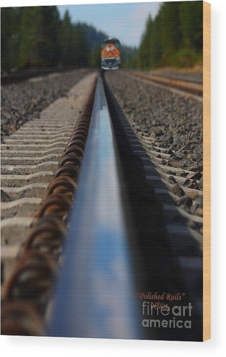 Polished Rails Wood Print featuring the photograph Polished Rails by Patrick Witz